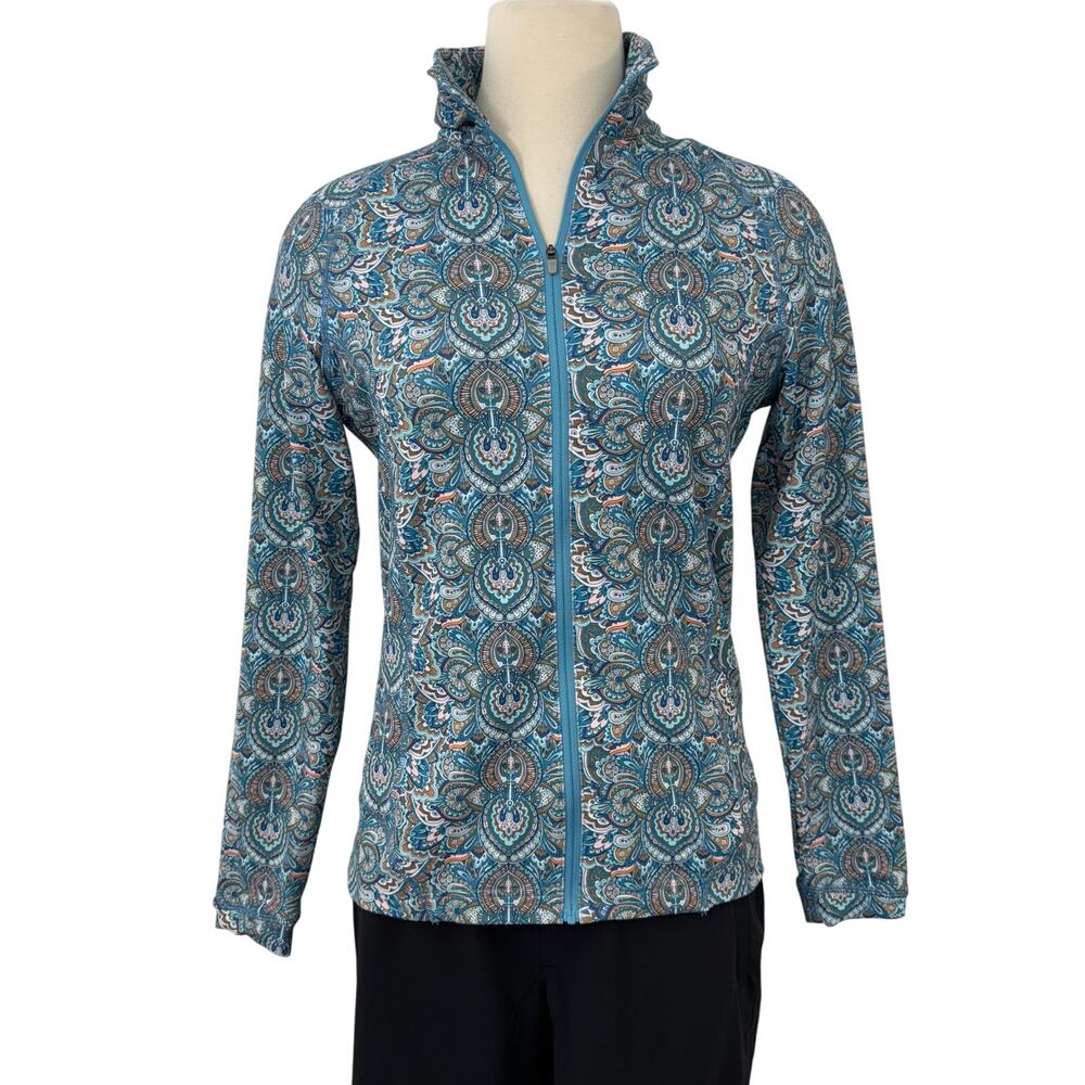 Peter Millar Performance Full Zip Sweatshirt Upf5… - image 1